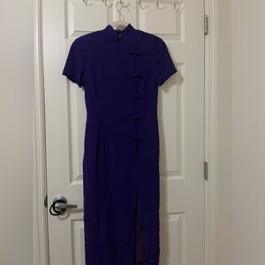 purple maxi dress